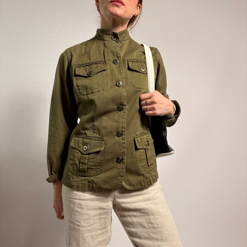 Chico's Green Utility Jacket - Size 0 - Picture 1 of 4